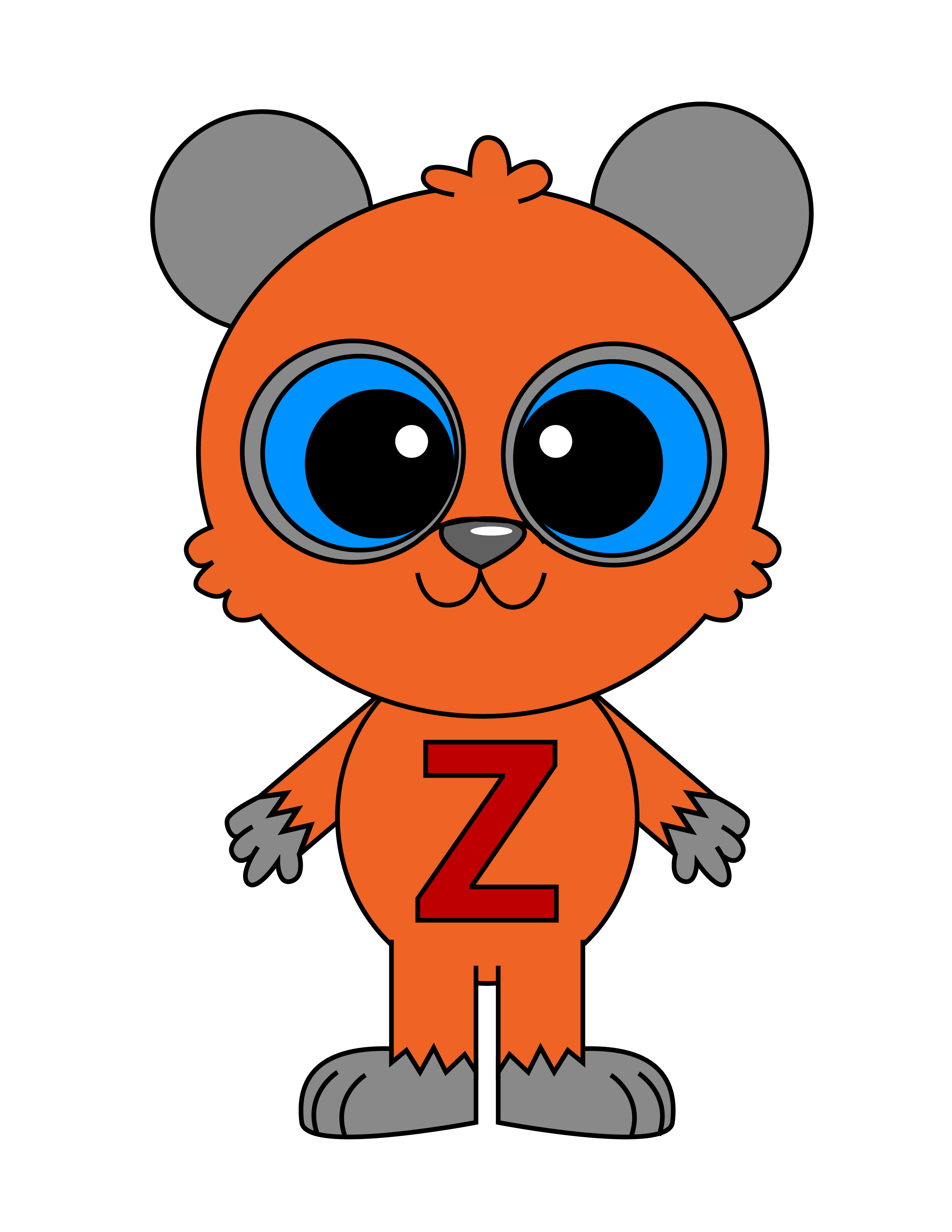 Letter Critter Z